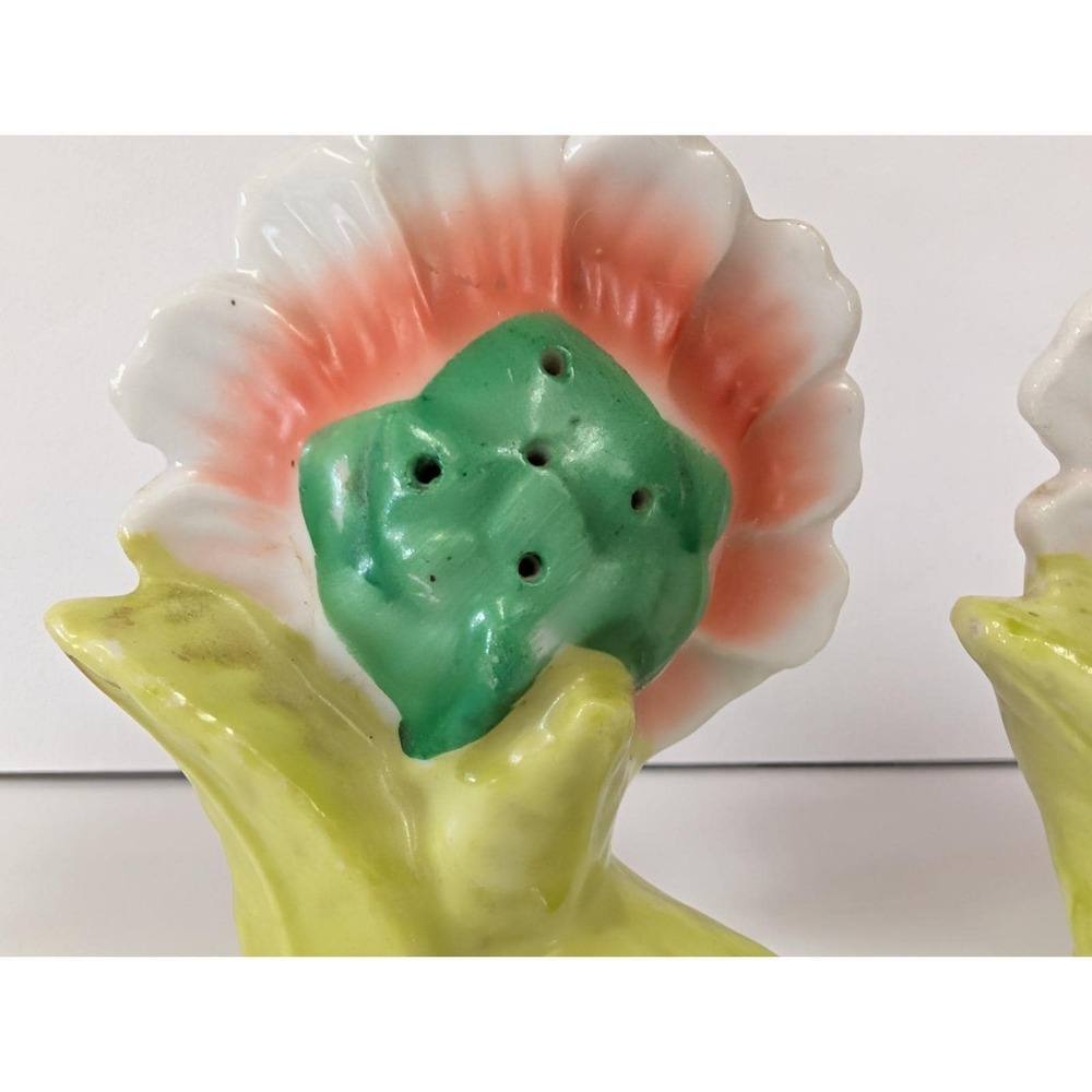 VTG Anthropomorphic Flower, Sunflower, Salt & Pepper Shakers Novelty JAPAN Sleep - Picture 8 of 16